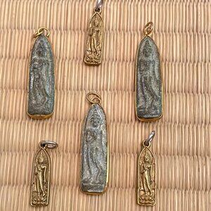 Vintage Lot of 6 Buddha Pendants from Thailand